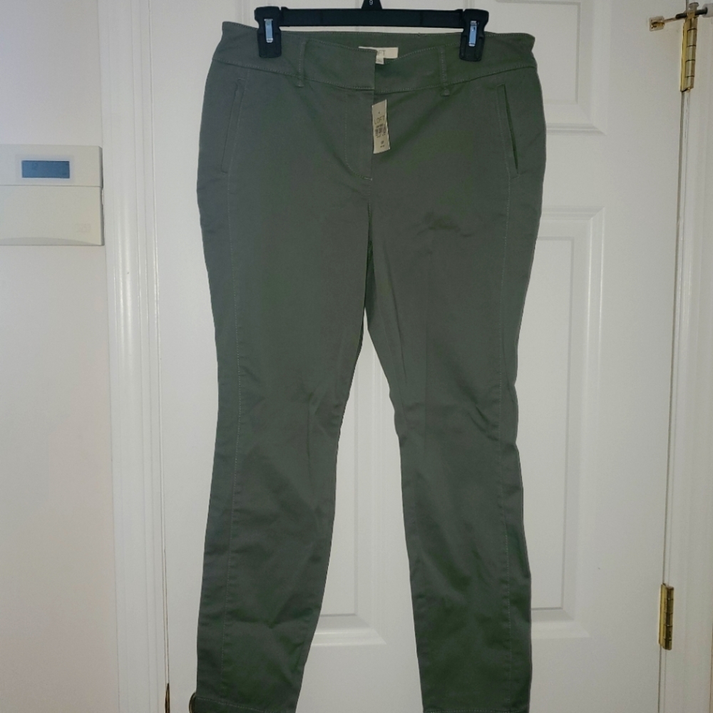 LOFT Petite Skinny Zip Pocket Sateen Pants